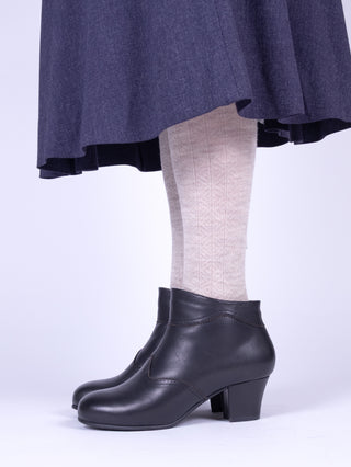 1940er ankelstøvle med lynlås - Sort - Marion