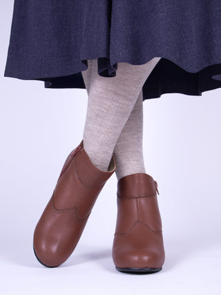 1940er ankelstøvle med lynlås - Brun - Marion