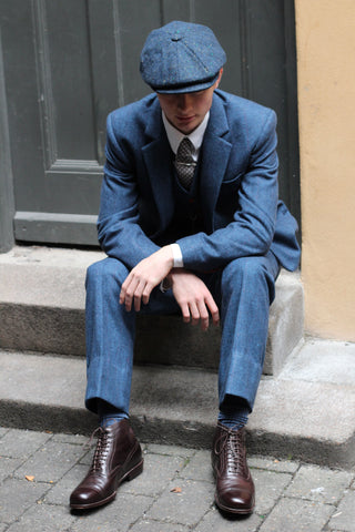 1920 / 1930  style herre ankelstøvle - Mørkebrun - Tom