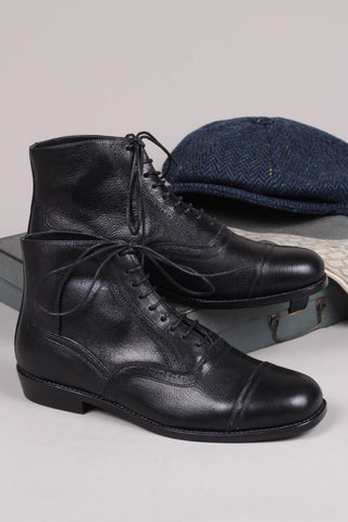 1920 / 1930  style herre ankelstøvle - Sort - Tom