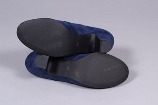 VEGAN - 1940'er vintage style pumps med snøre - Navy blå - Esther