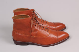Edwardian 1910 /1920 style herrestøvle  - Cognac brun - William