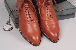 Edwardian 1910 /1920 style herrestøvle  - Cognac brun - William