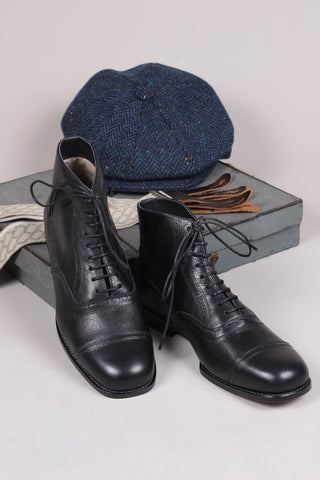 1920 / 1930  style herre ankelstøvle - Sort - Tom
