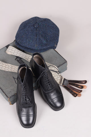 1920 / 1930  style herre ankelstøvle - Sort - Tom