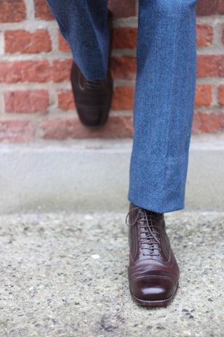 1920 / 1930  style herre ankelstøvle - Sort - Tom