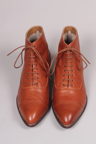 Edwardian 1910 /1920 style herrestøvle  - Cognac brun - William