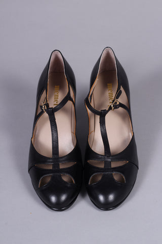 1930'er aftensko med T-rem - Sort - Helen