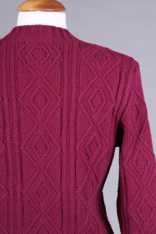 1940’er vintage style cardigan - Bordeaux  - Ingrid