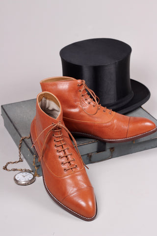 Edwardian 1910 /1920 style herrestøvle  - Cognac brun - William