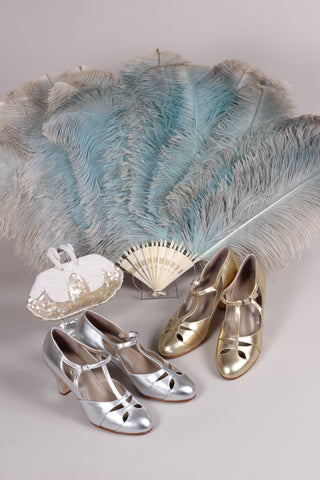 1930'er aftensko med T-rem - Guld - Helen