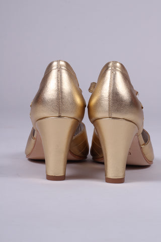 1930'er højhælede selskabssko - Guld - Susan